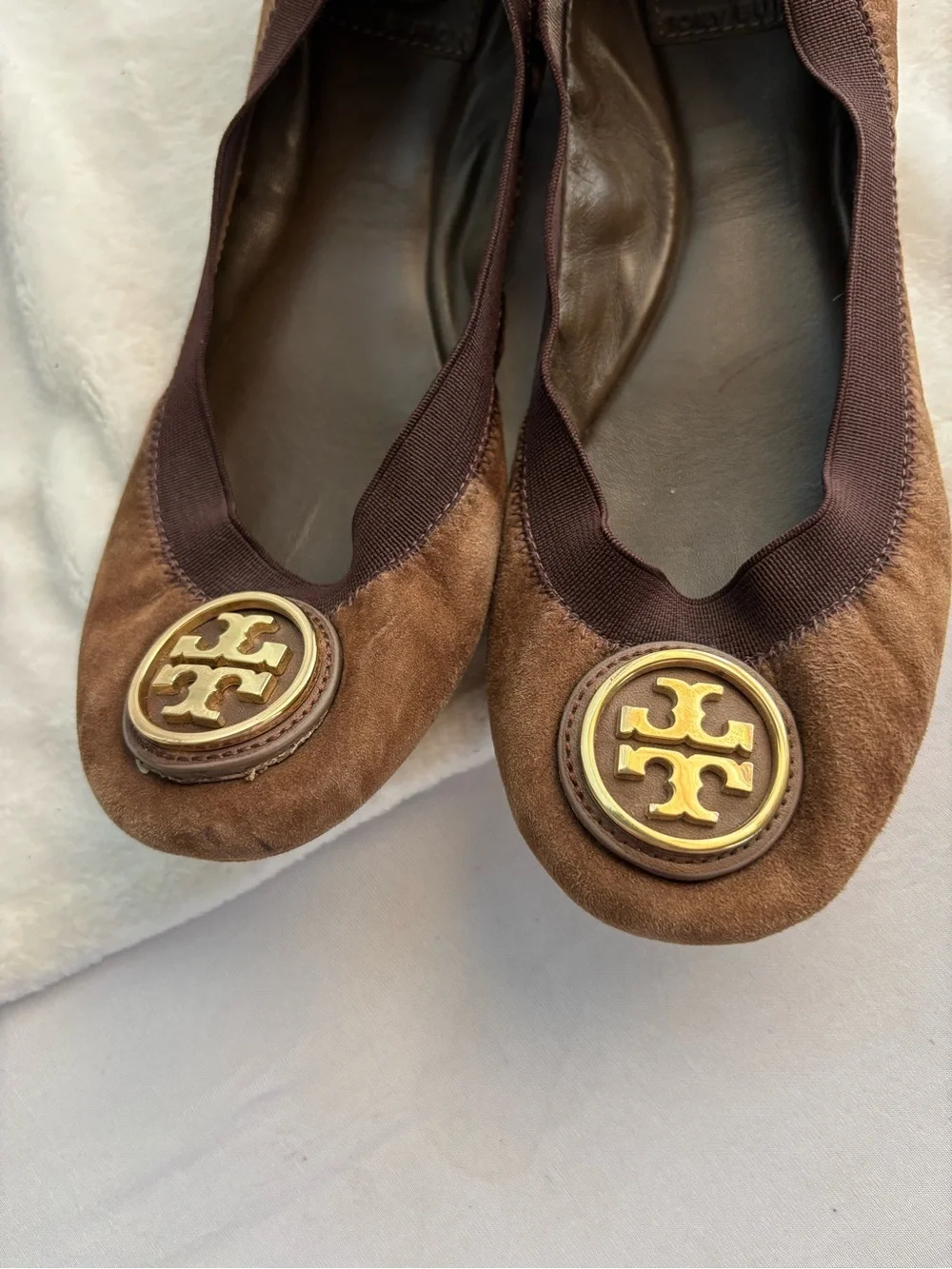 Tory Burch Caroline Ballet Flat Size 6.5M Brown